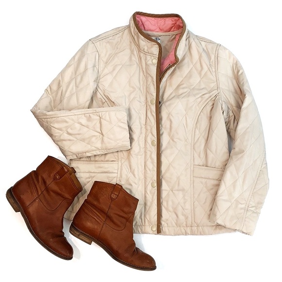 Lilly Pulitzer Jackets & Blazers - Lilly Pulitzer Beige Quilted Jacket Size 4